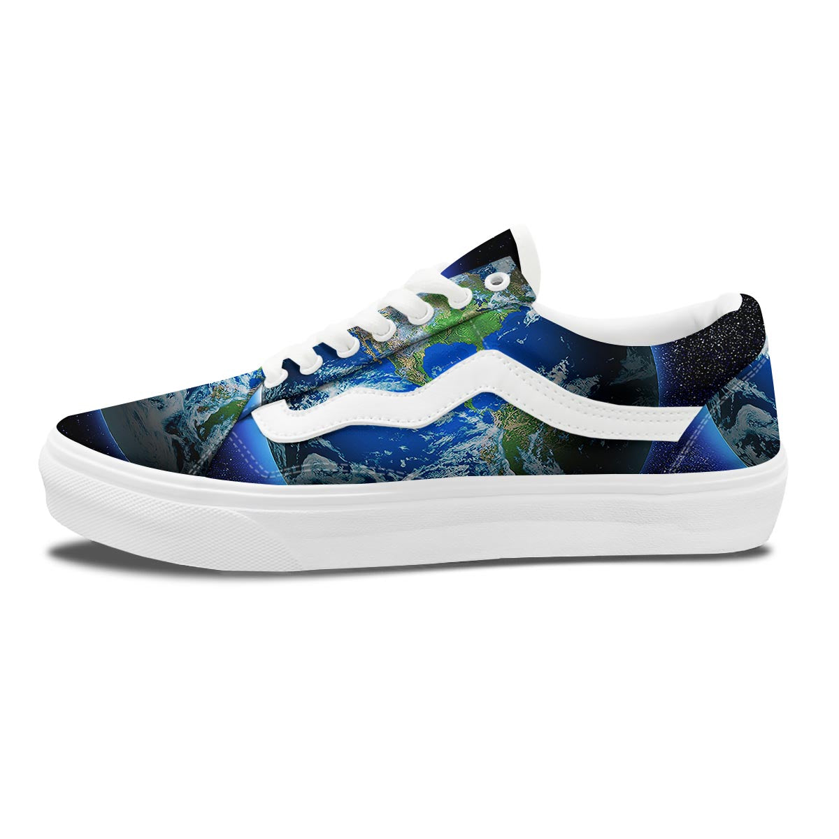 Earth Sunrise Print Skate Shoes-grizzshop