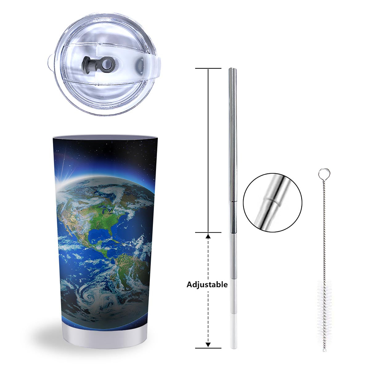 Earth Sunrise Print Tumbler-grizzshop