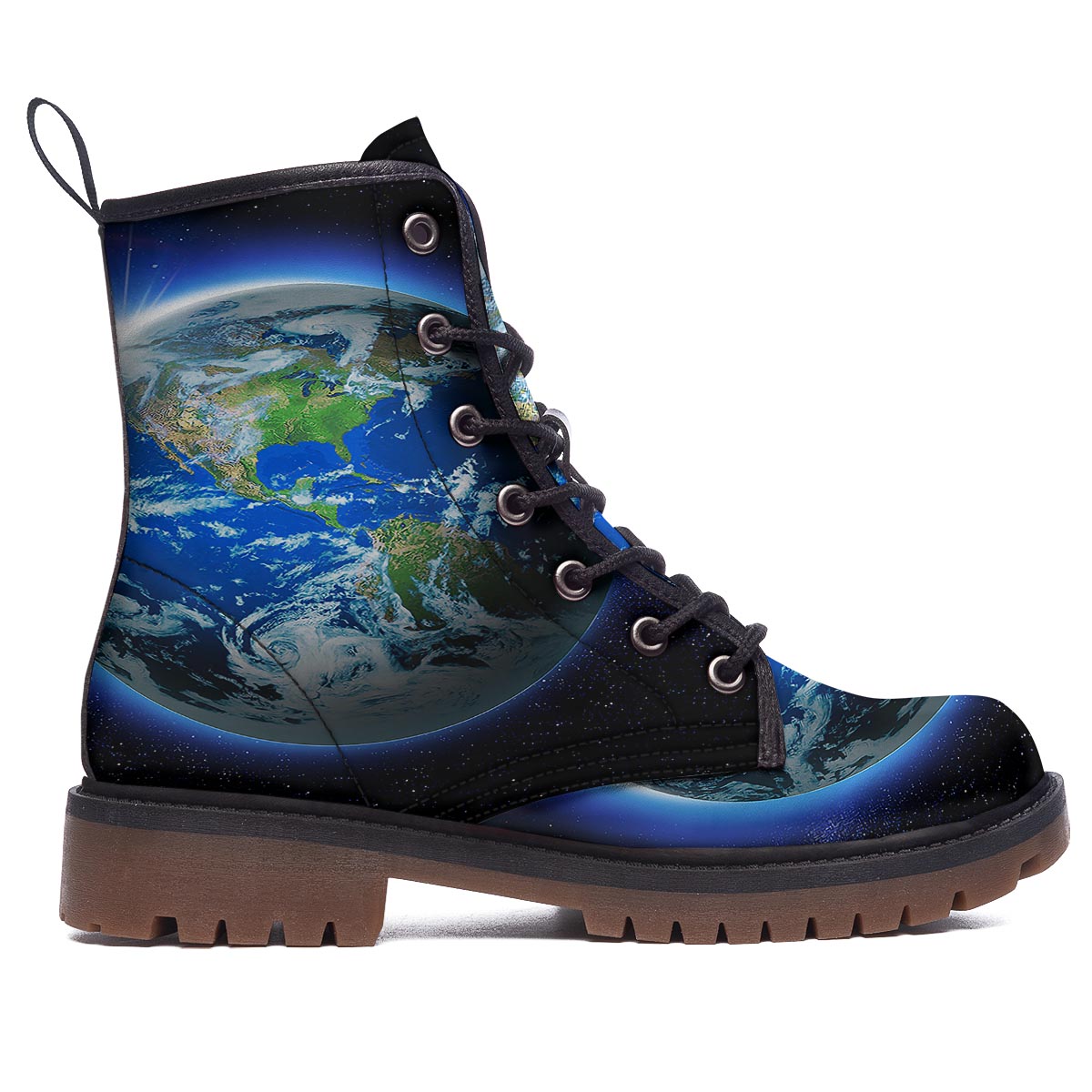 Earth Sunrise Print Work Boots-grizzshop