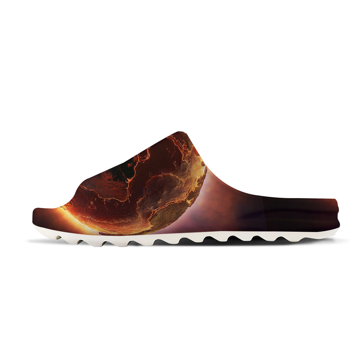 Earth Burning Print Sandals-grizzshop