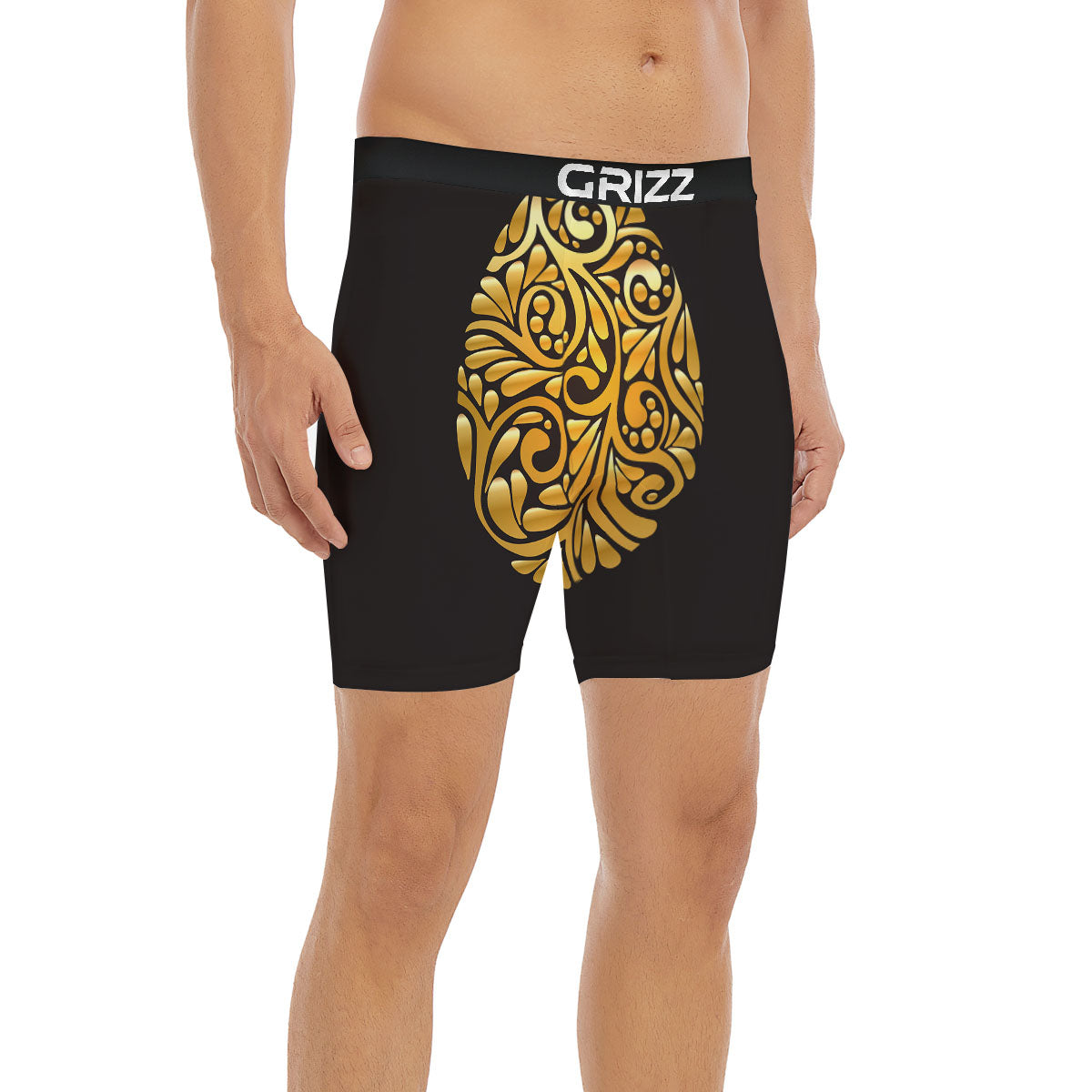Easter Egg Gold Print Boxer Briefs-grizzshop