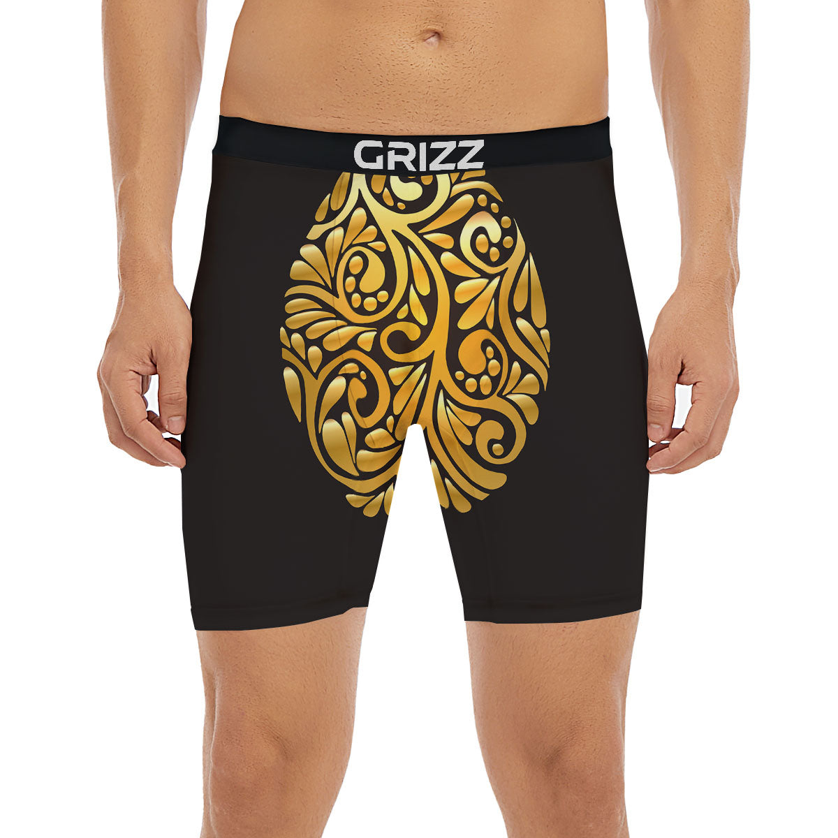 Easter Egg Gold Print Boxer Briefs-grizzshop