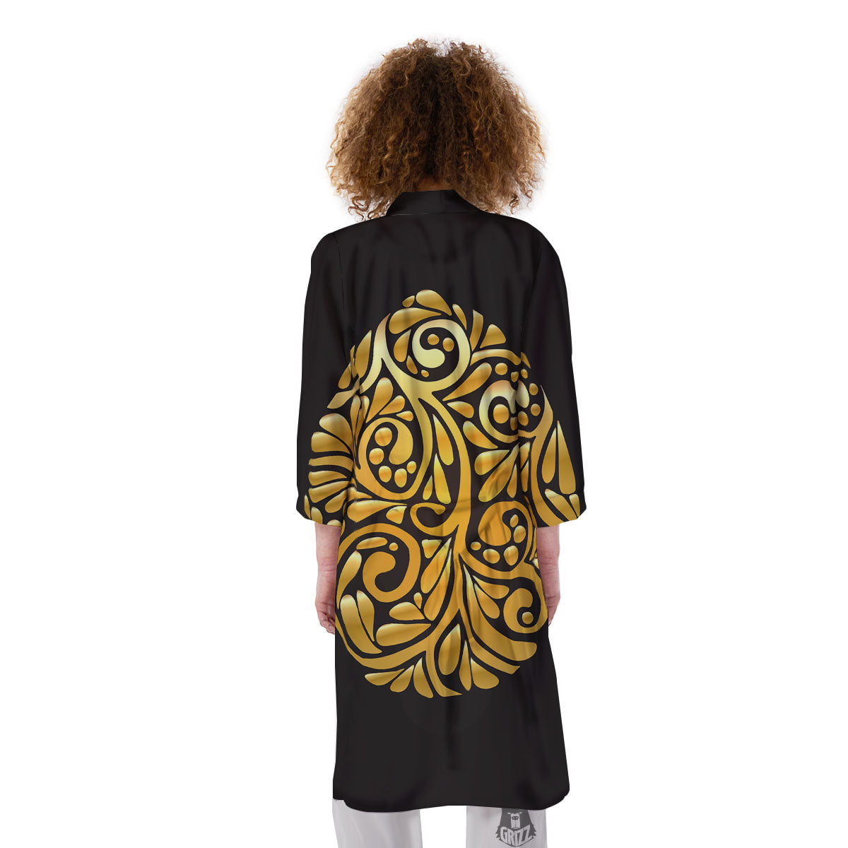 Easter Egg Gold Print Kimono-grizzshop