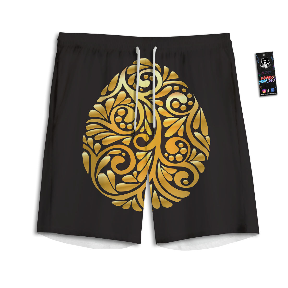 Emoji Monkey Print Pattern Men's Athletic Shorts