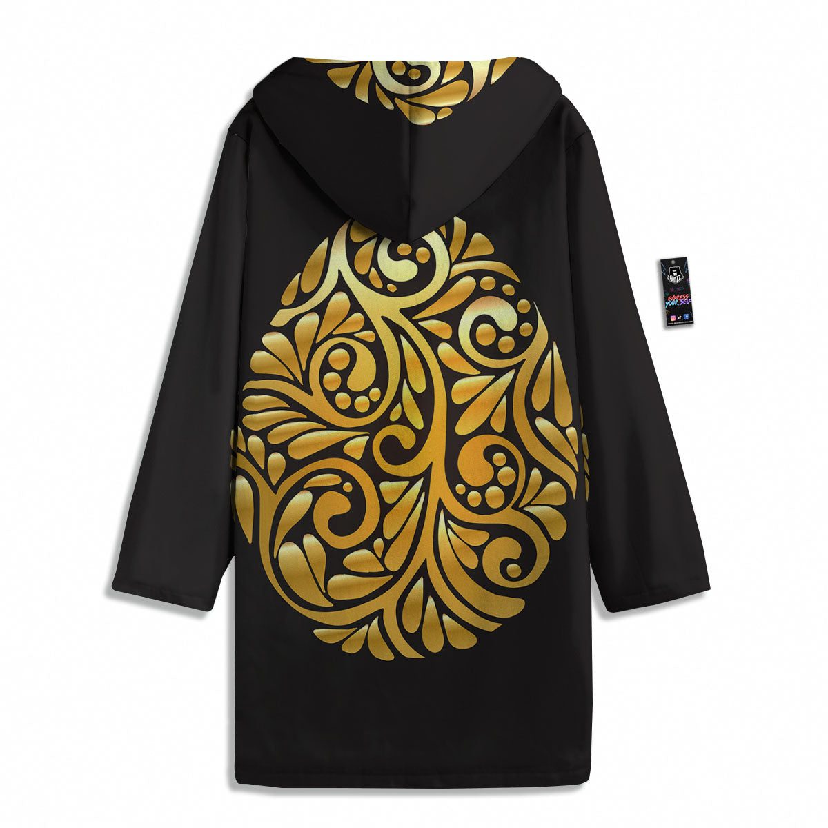 Easter Egg Gold Print Men's Windbreaker Jacket-grizzshop