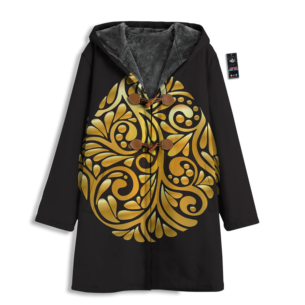 Easter Egg Gold Print Men's Windbreaker Jacket-grizzshop