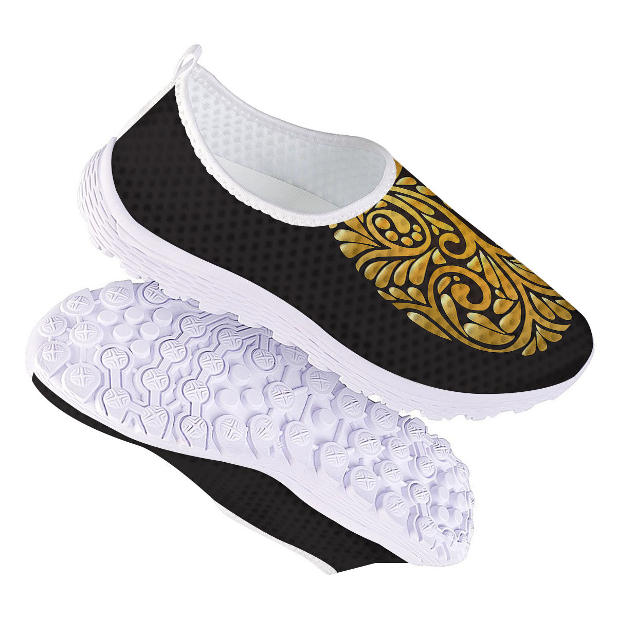 Easter Egg Gold Print Nurse Shoes-grizzshop