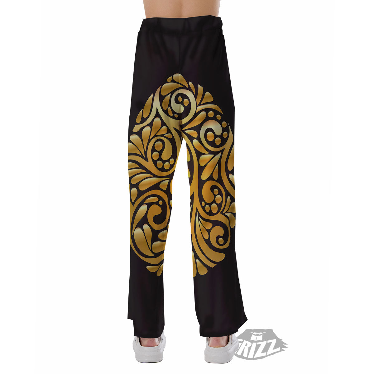 Easter Egg Gold Print Pajama Pants-grizzshop