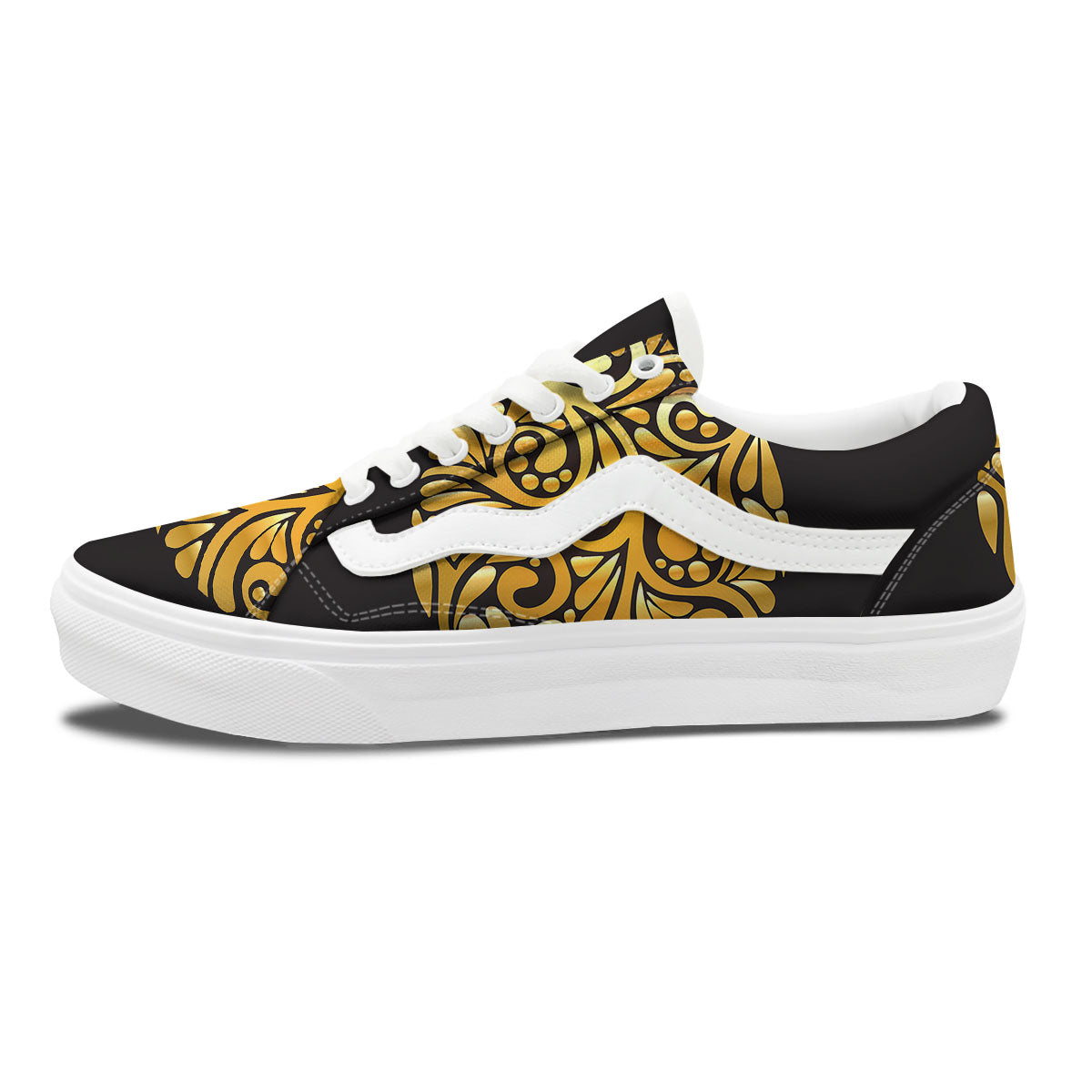 Easter Egg Gold Print Skate Shoes-grizzshop