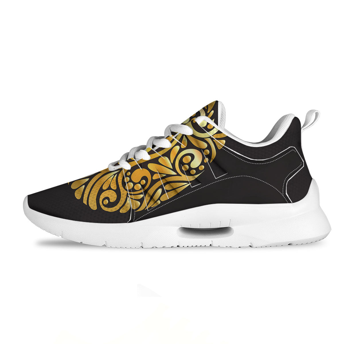 Easter Egg Gold Print Tennis Shoes-grizzshop