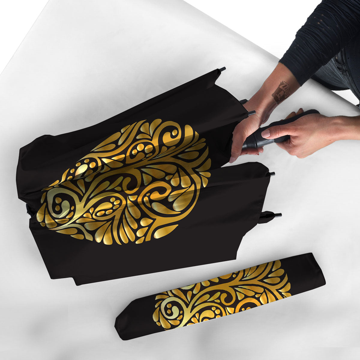 Easter Egg Gold Print Umbrella-grizzshop