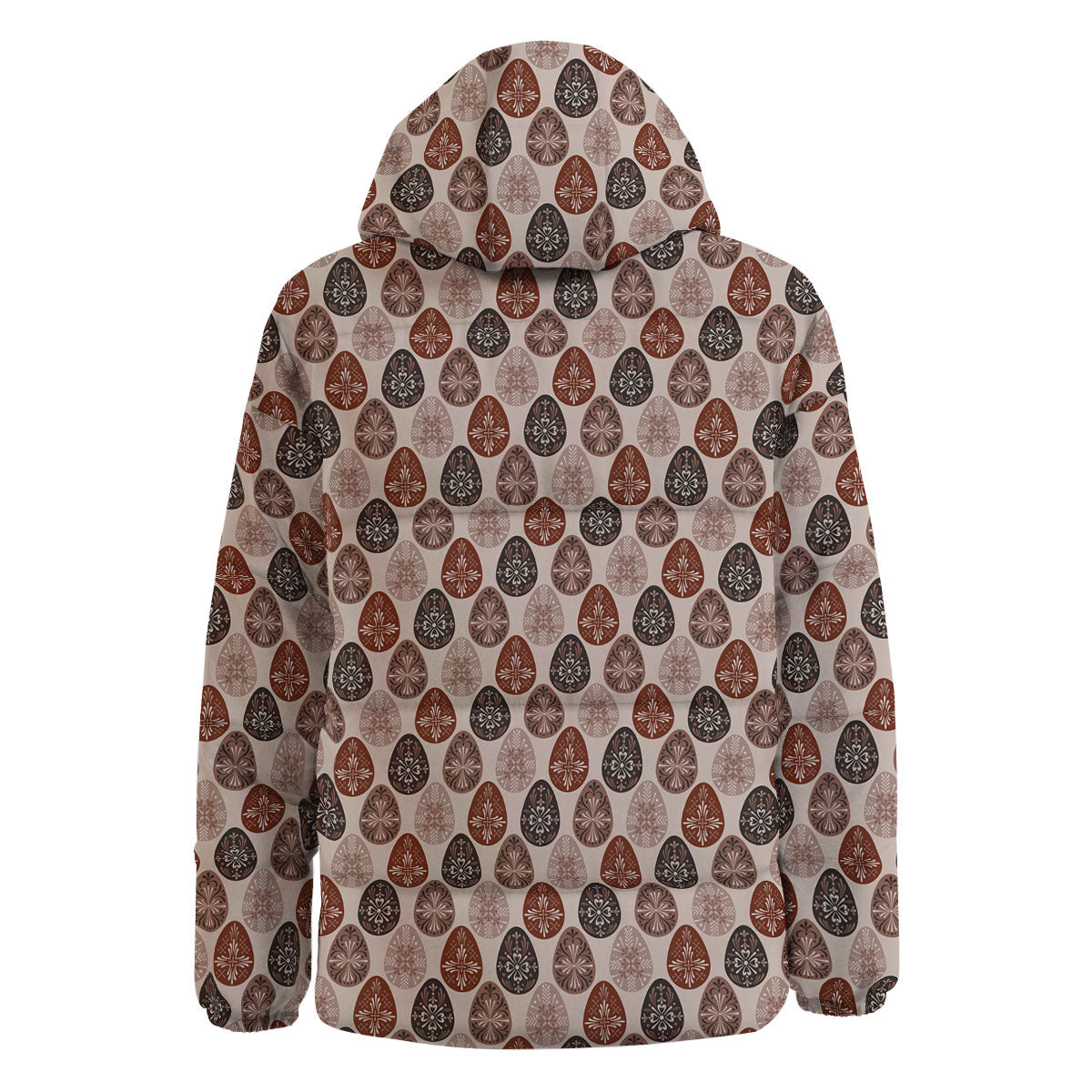Easter Eggs Bohemian Print Pattern Down Jacket-grizzshop
