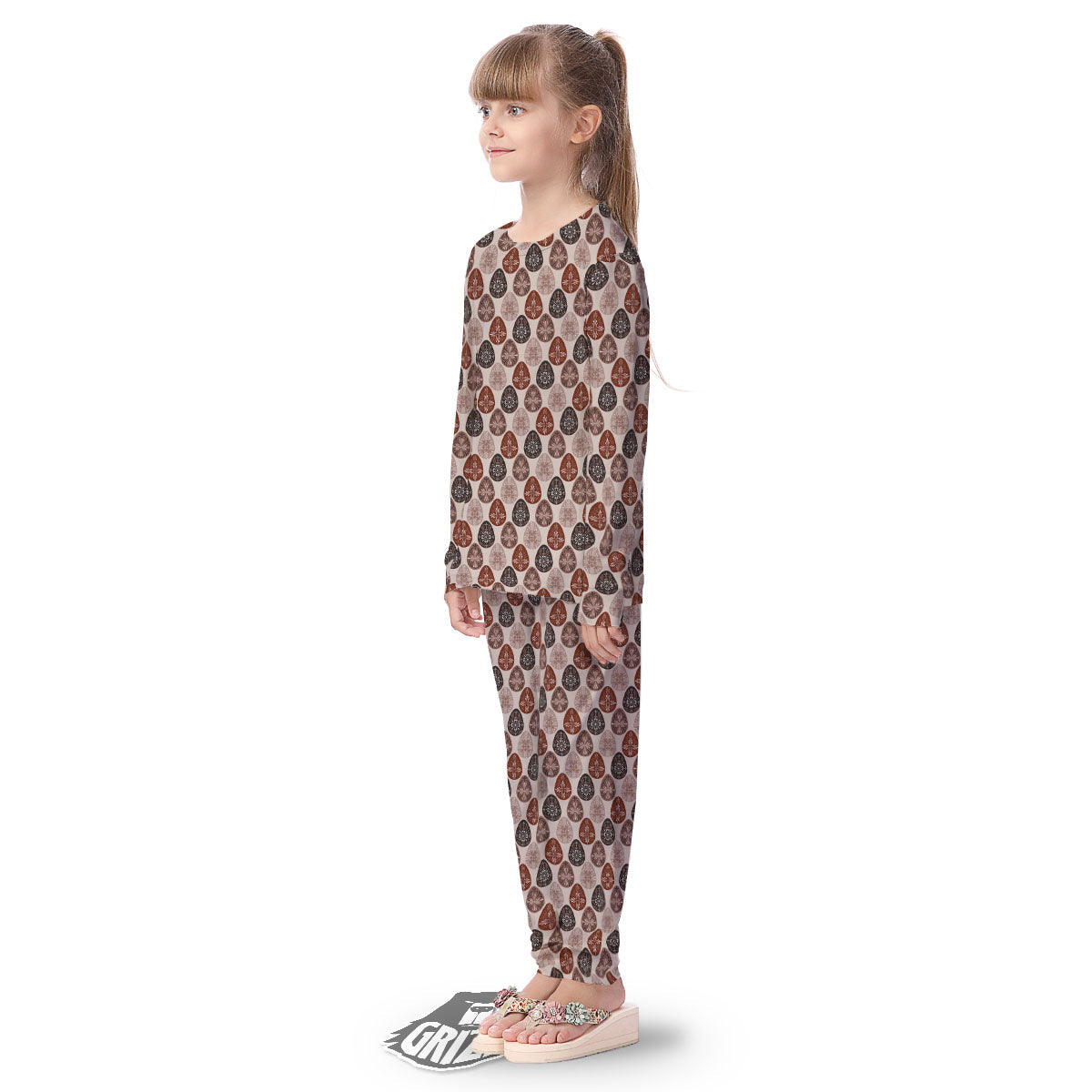 Easter Eggs Bohemian Print Pattern Kid's Pajamas-grizzshop