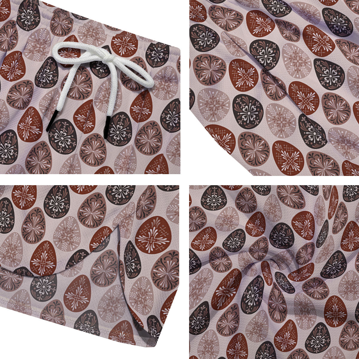 Easter Eggs Bohemian Print Pattern Men's Running Shorts-grizzshop