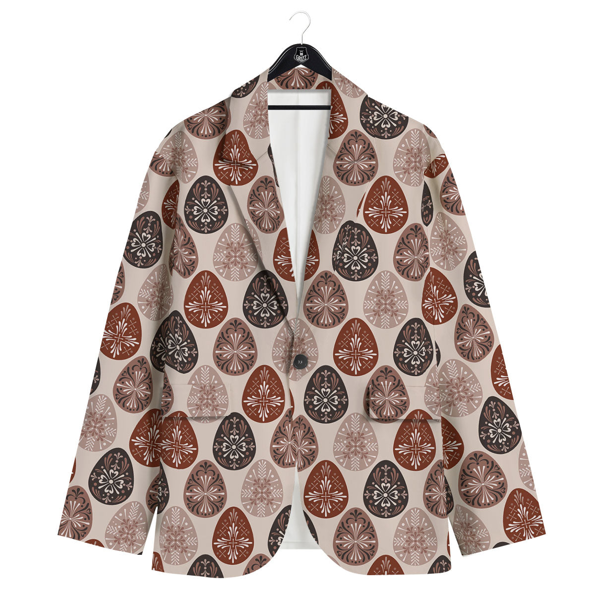 Easter Eggs Bohemian Print Pattern Men's Sport Coat-grizzshop