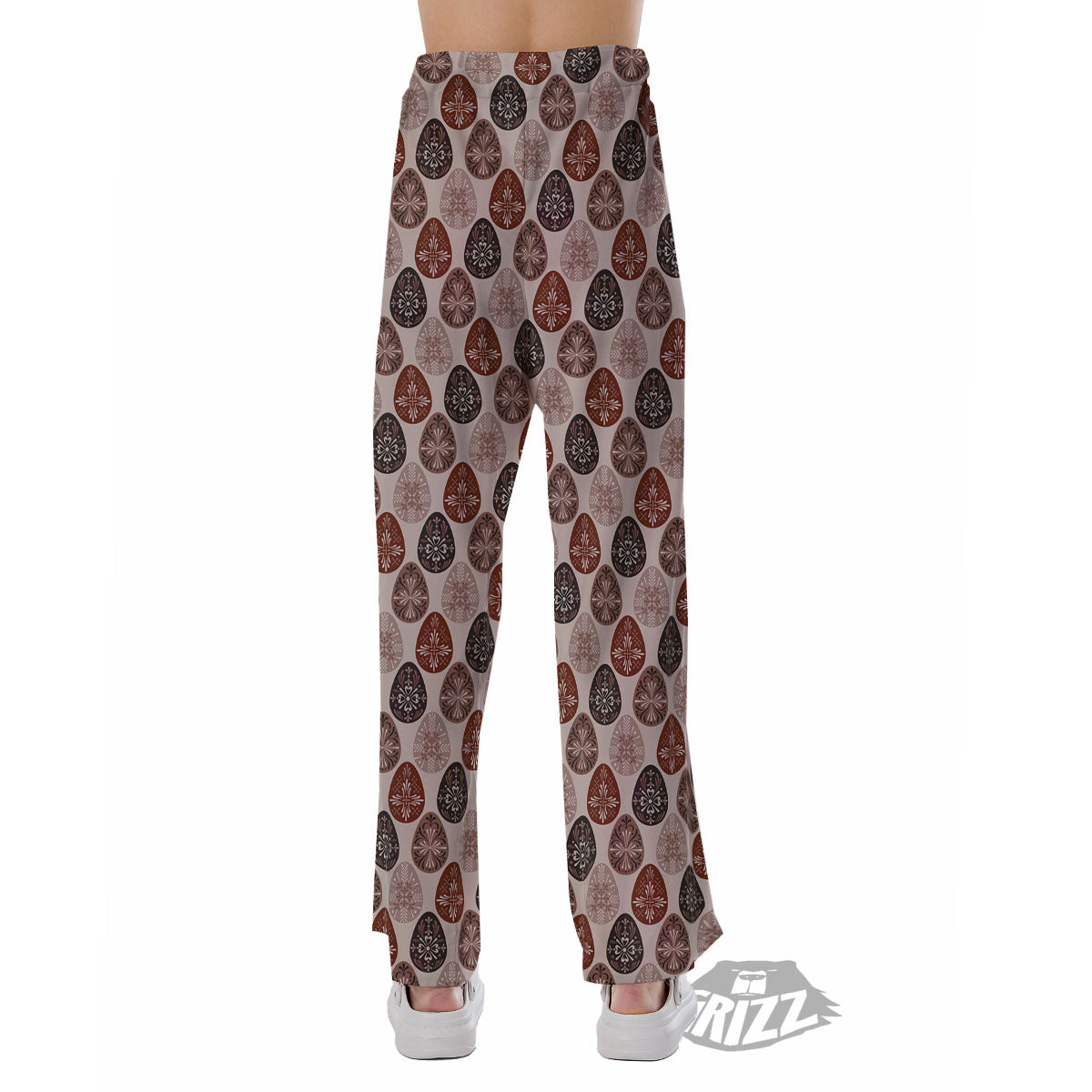 Easter Eggs Bohemian Print Pattern Pajama Pants-grizzshop