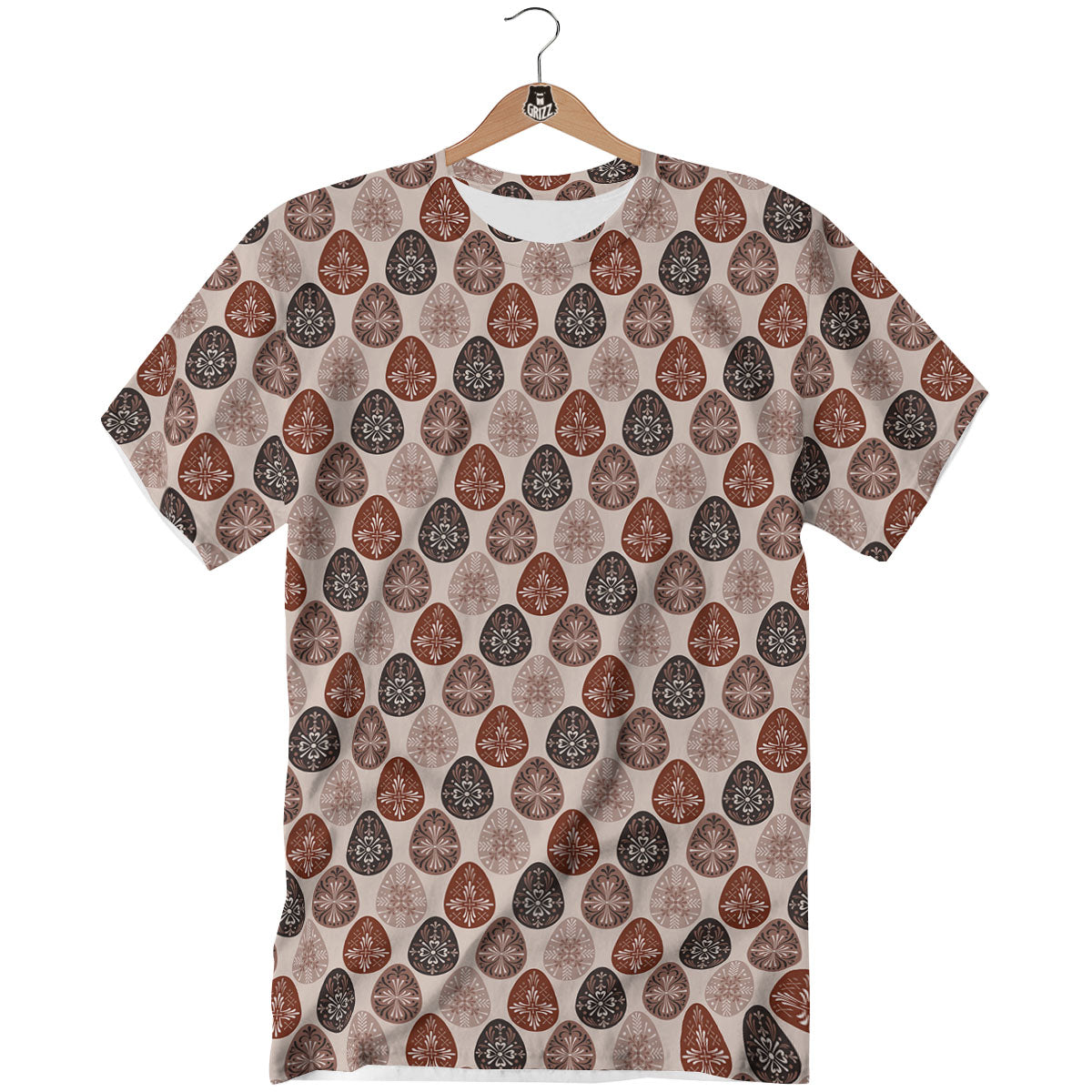 Easter Eggs Bohemian Print Pattern T-Shirt-grizzshop