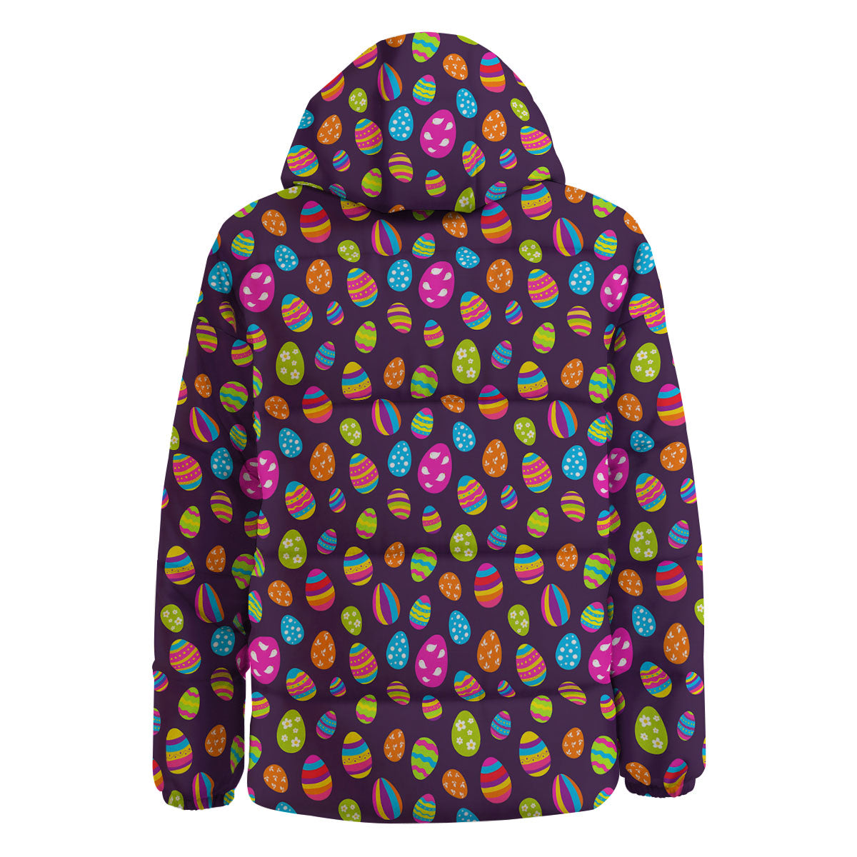 Easter Eggs Colorful Cute Print Pattern Down Jacket-grizzshop
