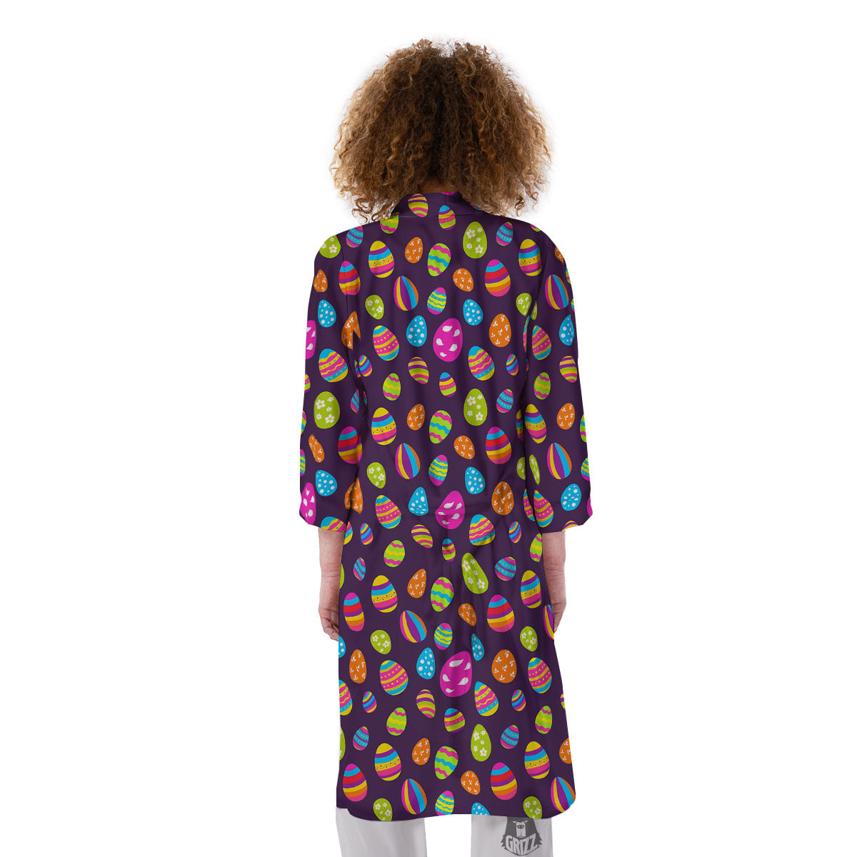 Easter Eggs Colorful Cute Print Pattern Kimono-grizzshop