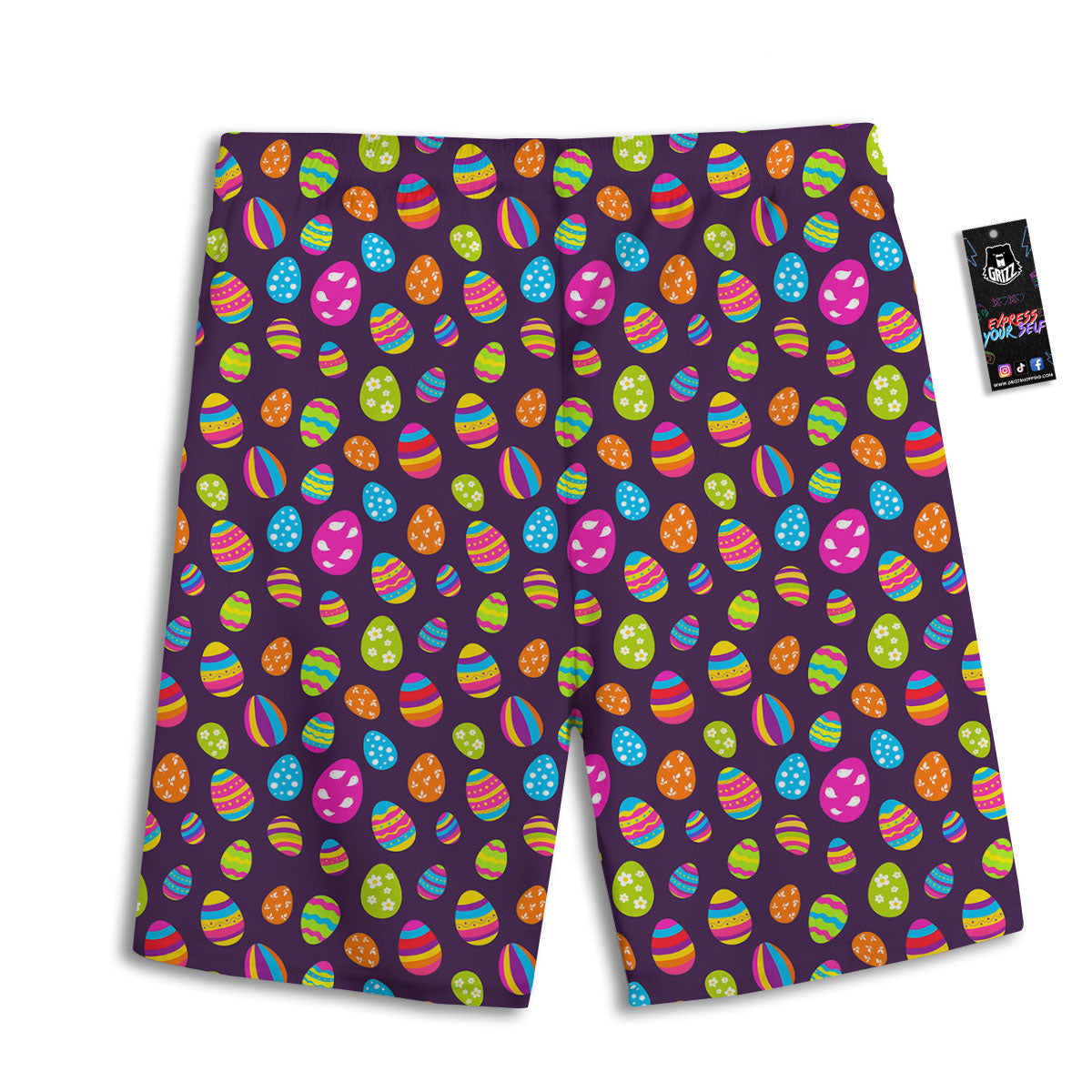 Easter Eggs Colorful Cute Print Pattern Men's Athletic Shorts