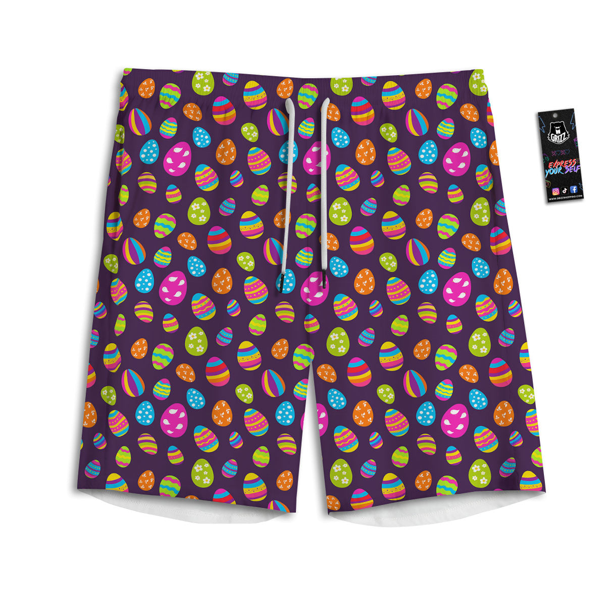 Easter Eggs Colorful Cute Print Pattern Men's Athletic Shorts