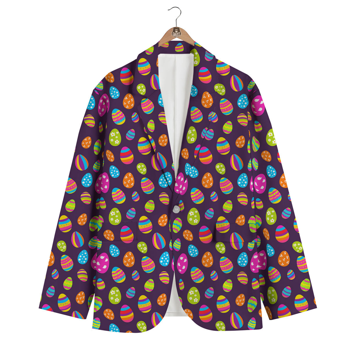 Easter Eggs Colorful Cute Print Pattern Men's Blazer-grizzshop