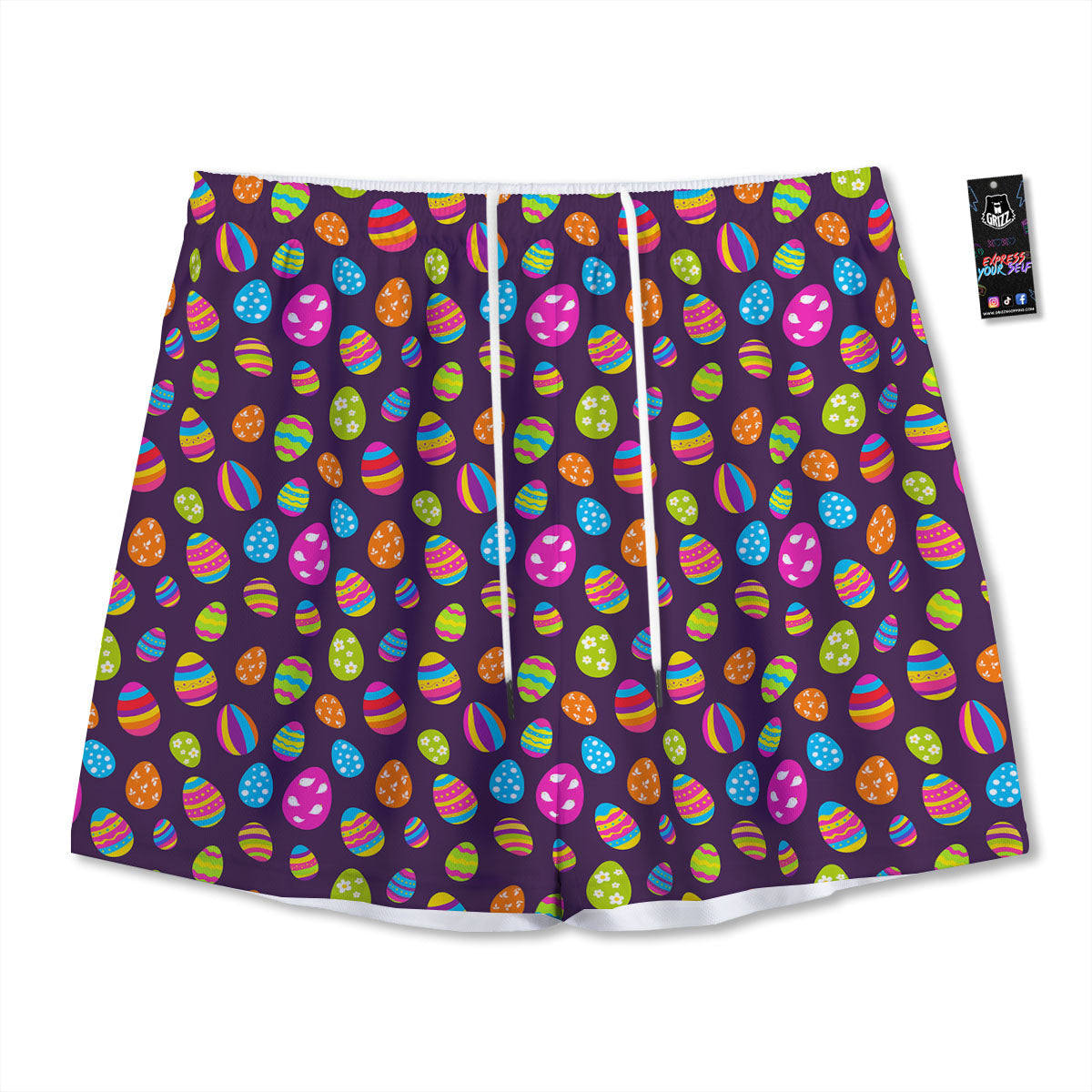 Fishing Hooks Print Mesh Shorts