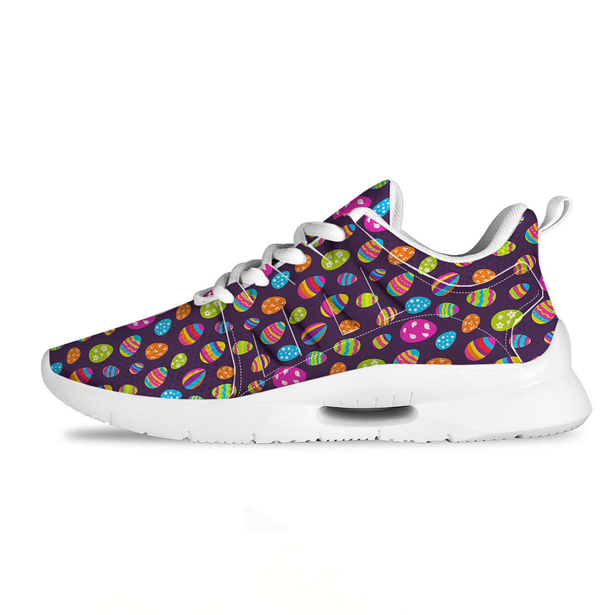 Easter Eggs Colorful Cute Print Pattern Tennis Shoes-grizzshop