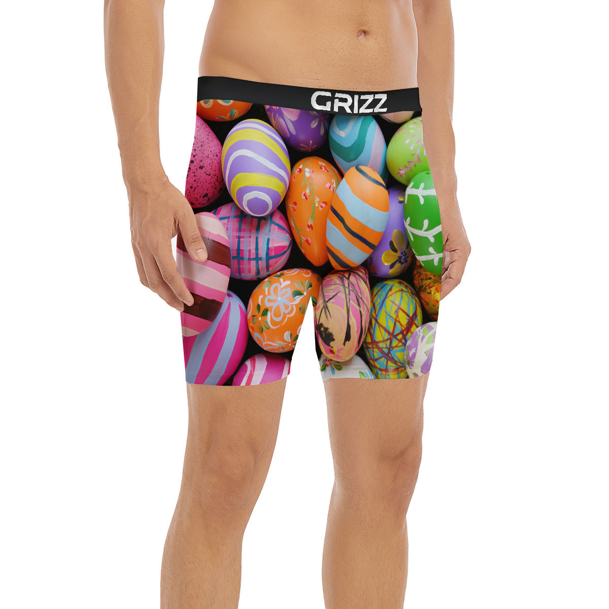 Easter Eggs Colorful Print Boxer Briefs-grizzshop