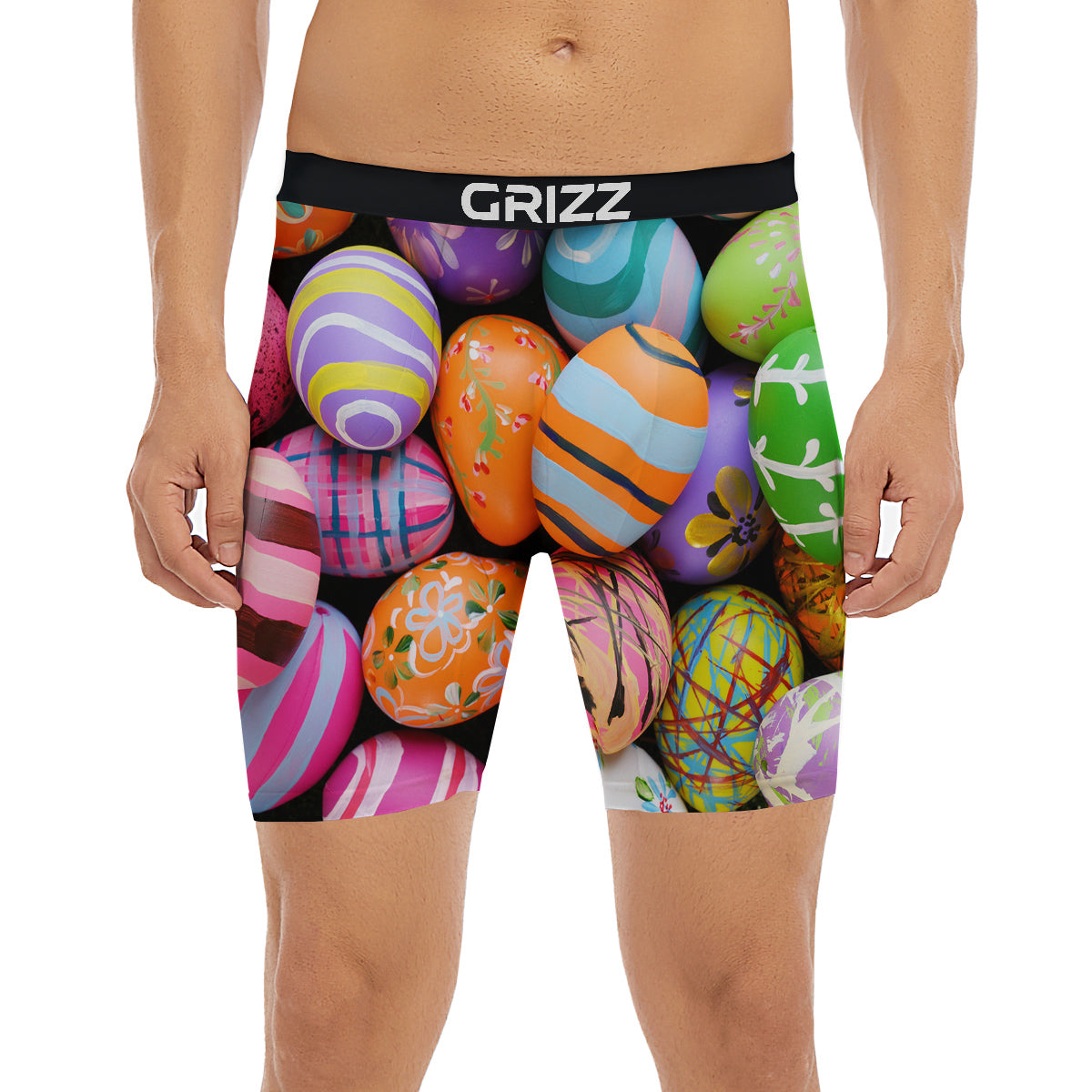 Easter Eggs Colorful Print Boxer Briefs-grizzshop