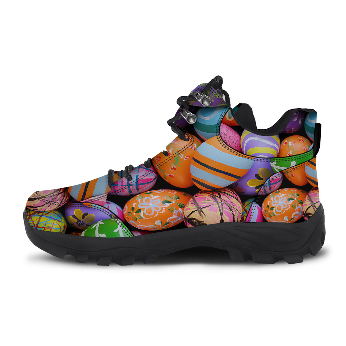Easter Eggs Colorful Print Hiking Shoes-grizzshop