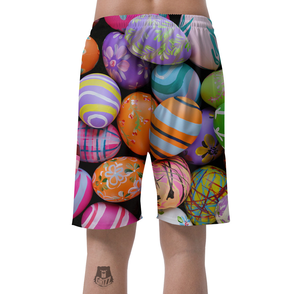 Easter Eggs Colorful Print Men's Shorts-grizzshop