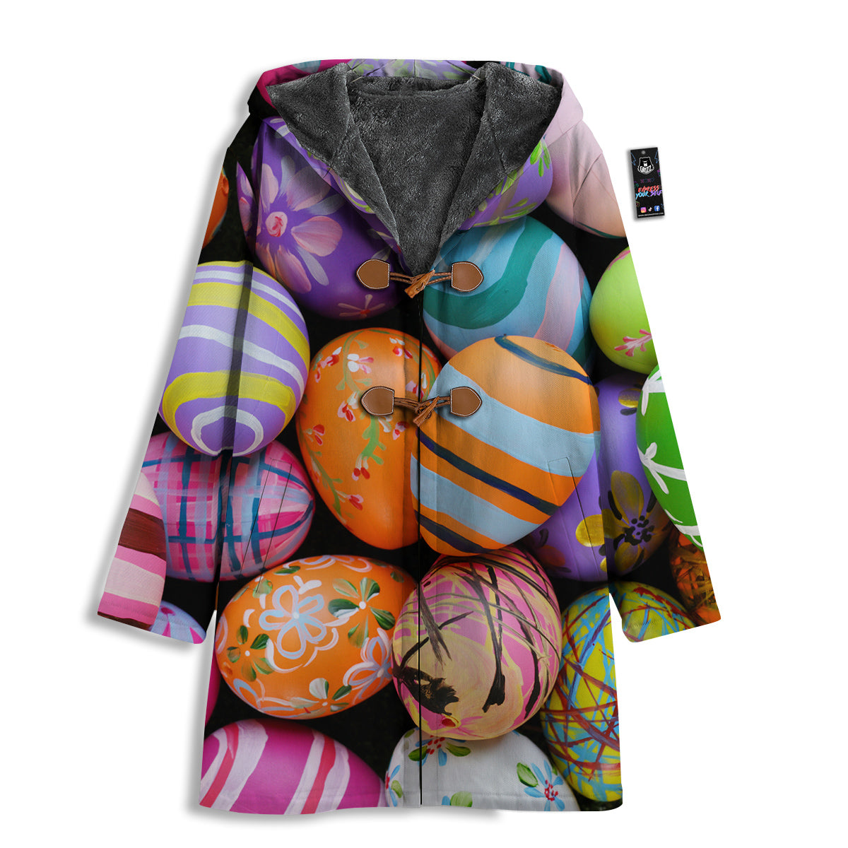 Easter Eggs Colorful Print Men's Windbreaker Jacket-grizzshop