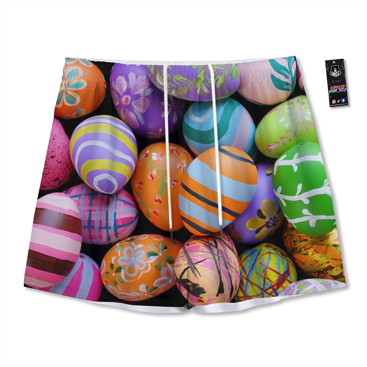 Fishing Knots Rope Print Pattern Mesh Shorts