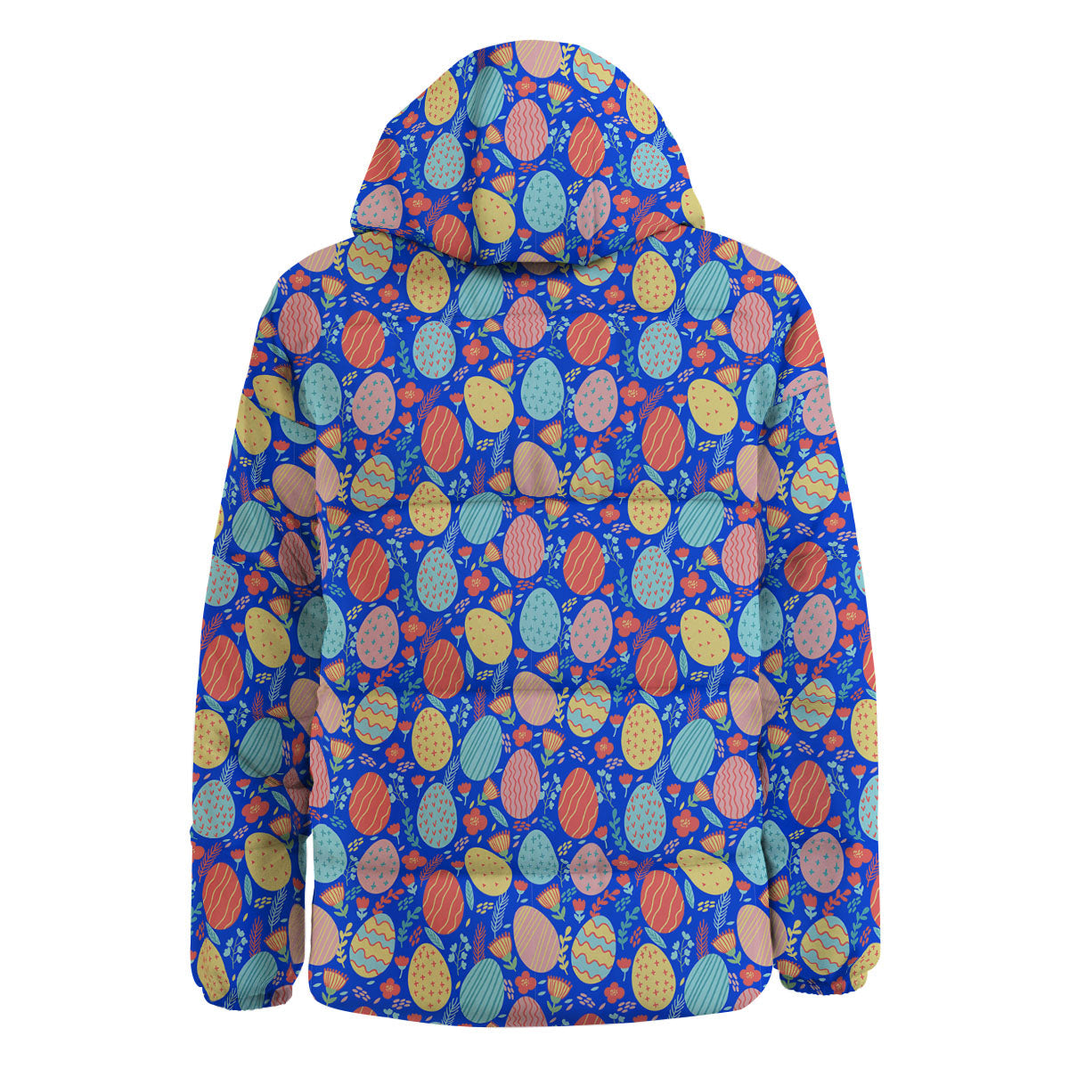 Easter Eggs Colorful Print Pattern Down Jacket-grizzshop