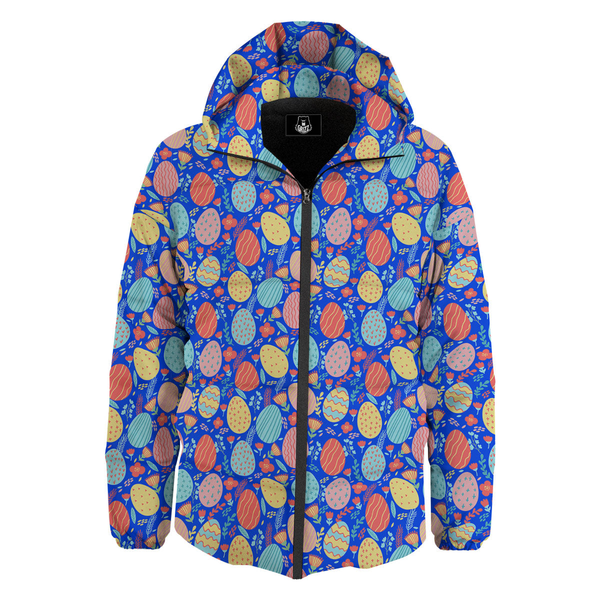 Easter Eggs Colorful Print Pattern Down Jacket-grizzshop