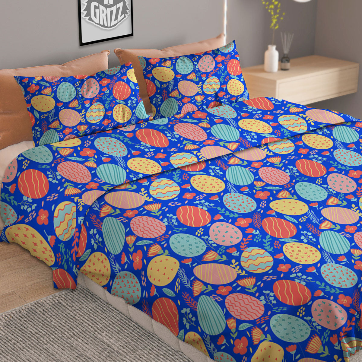 Fishing Print Pattern Duvet Cover Bedding Set