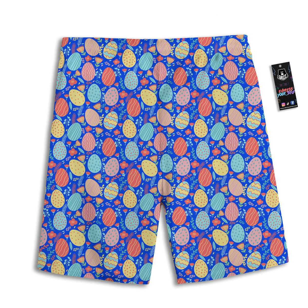 Easter Eggs Colorful Print Pattern Men's Athletic Shorts