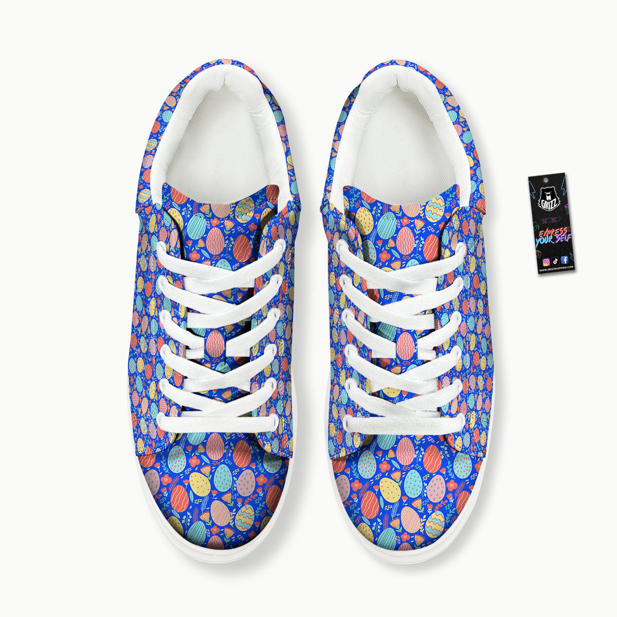 Easter Eggs Colorful Print Pattern Platform Shoes-grizzshop