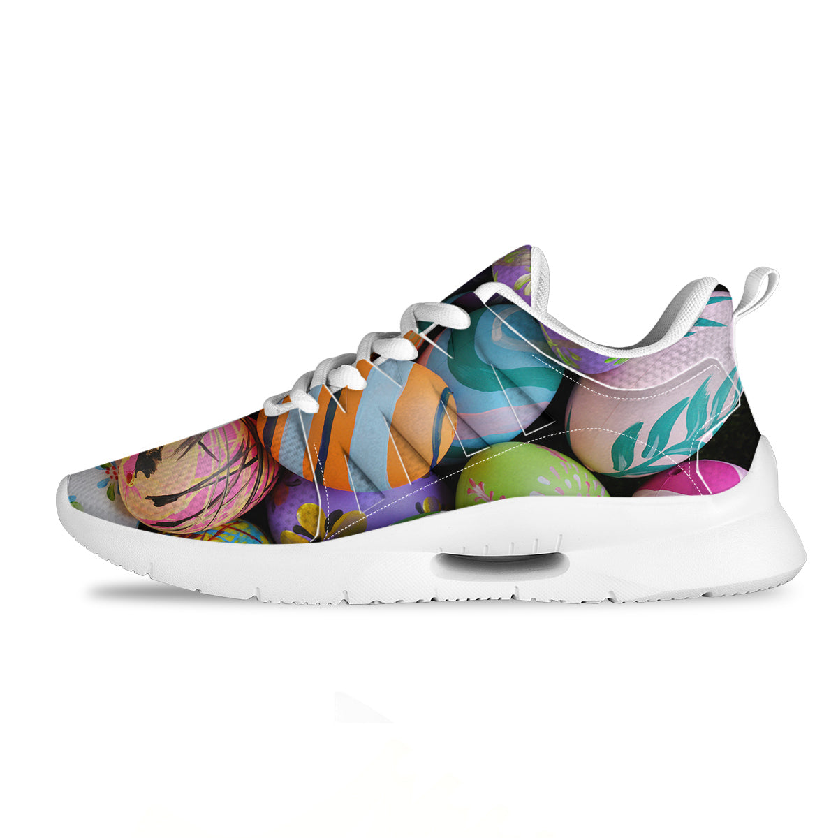 Easter Eggs Colorful Print Tennis Shoes-grizzshop