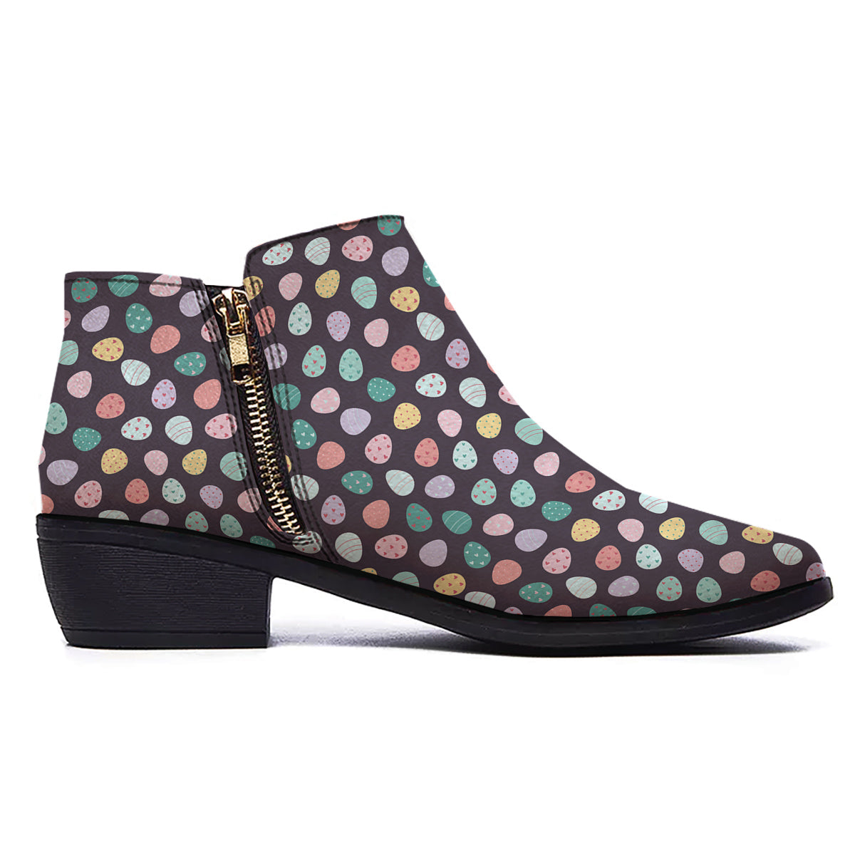 Easter Eggs Cute Print Pattern Ankle Boots-grizzshop