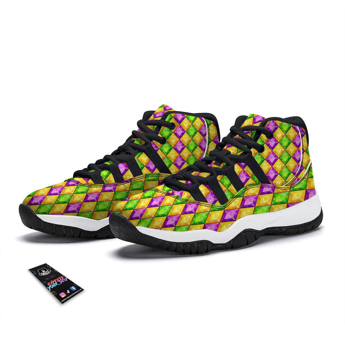 Easter Eggs Cute Print Pattern Black Bball Shoes-grizzshop