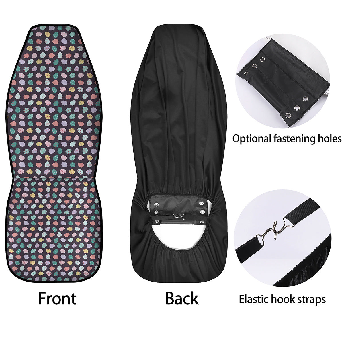Easter Eggs Cute Print Pattern Car Seat Covers-grizzshop