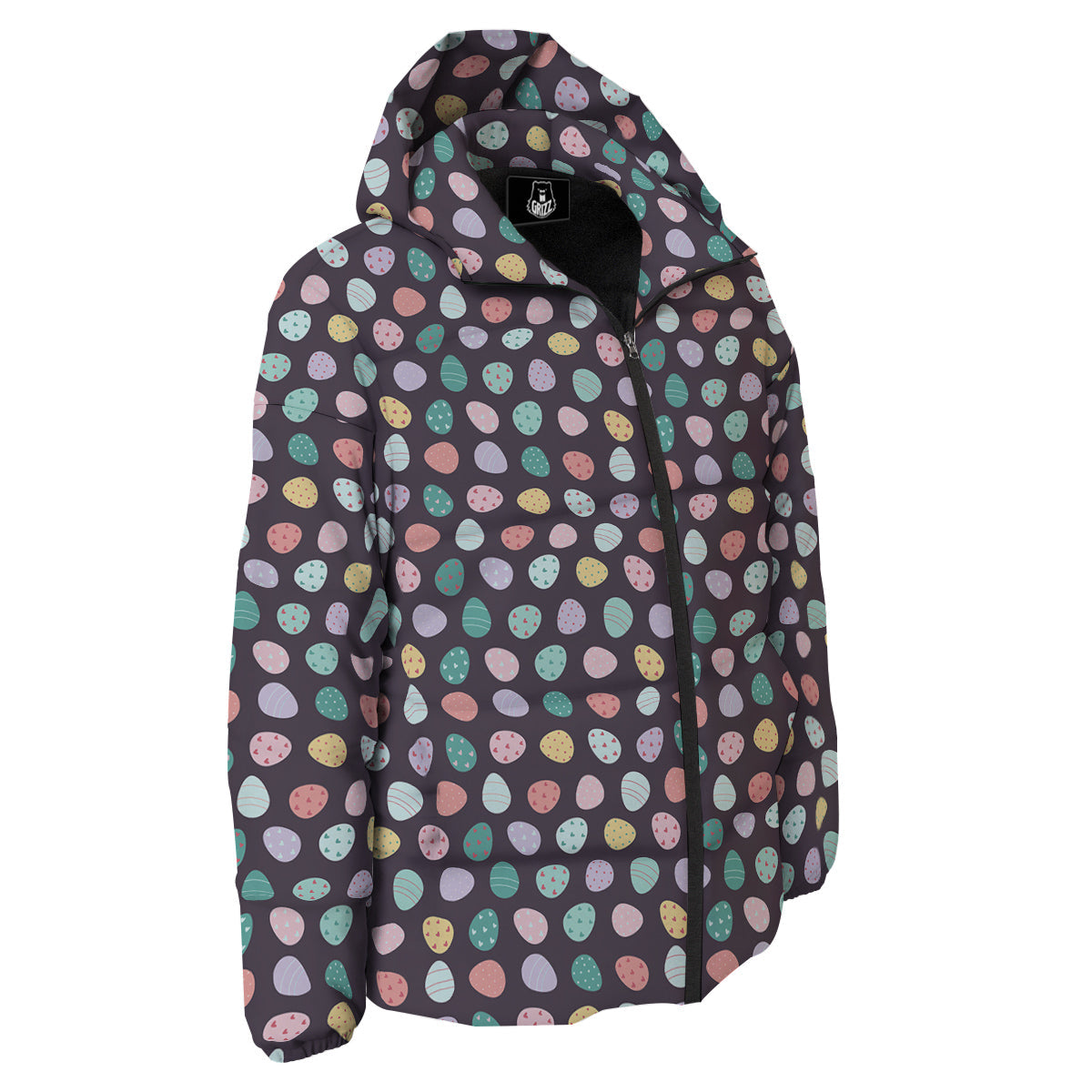 Easter Eggs Cute Print Pattern Down Jacket-grizzshop