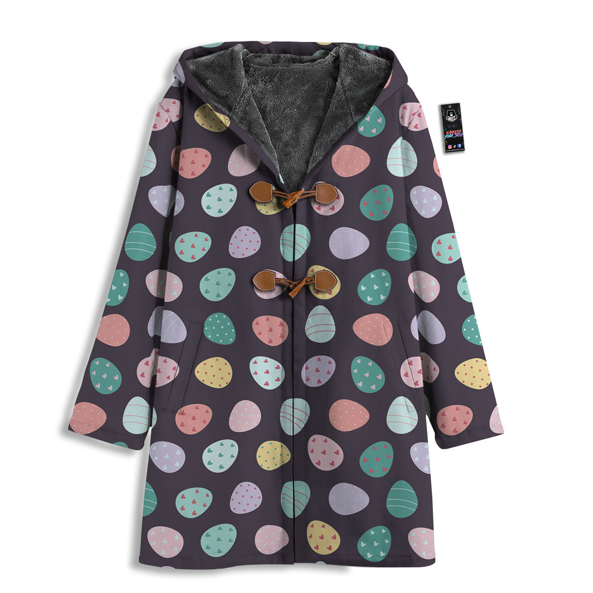 Easter Eggs Cute Print Pattern Men's Windbreaker Jacket-grizzshop