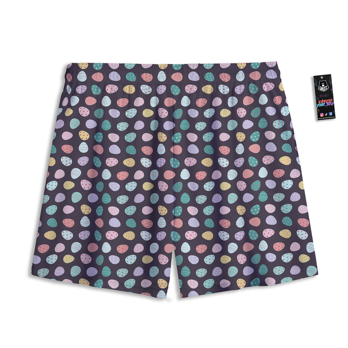 Easter Eggs Cute Print Pattern Mesh Shorts