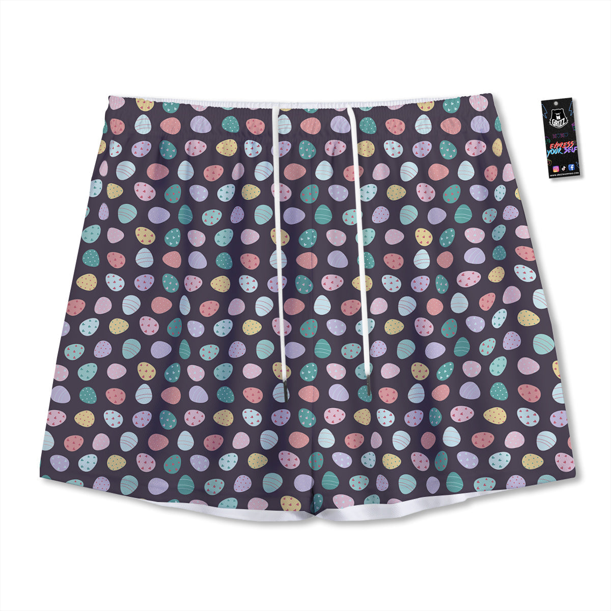 Easter Eggs Cute Print Pattern Mesh Shorts