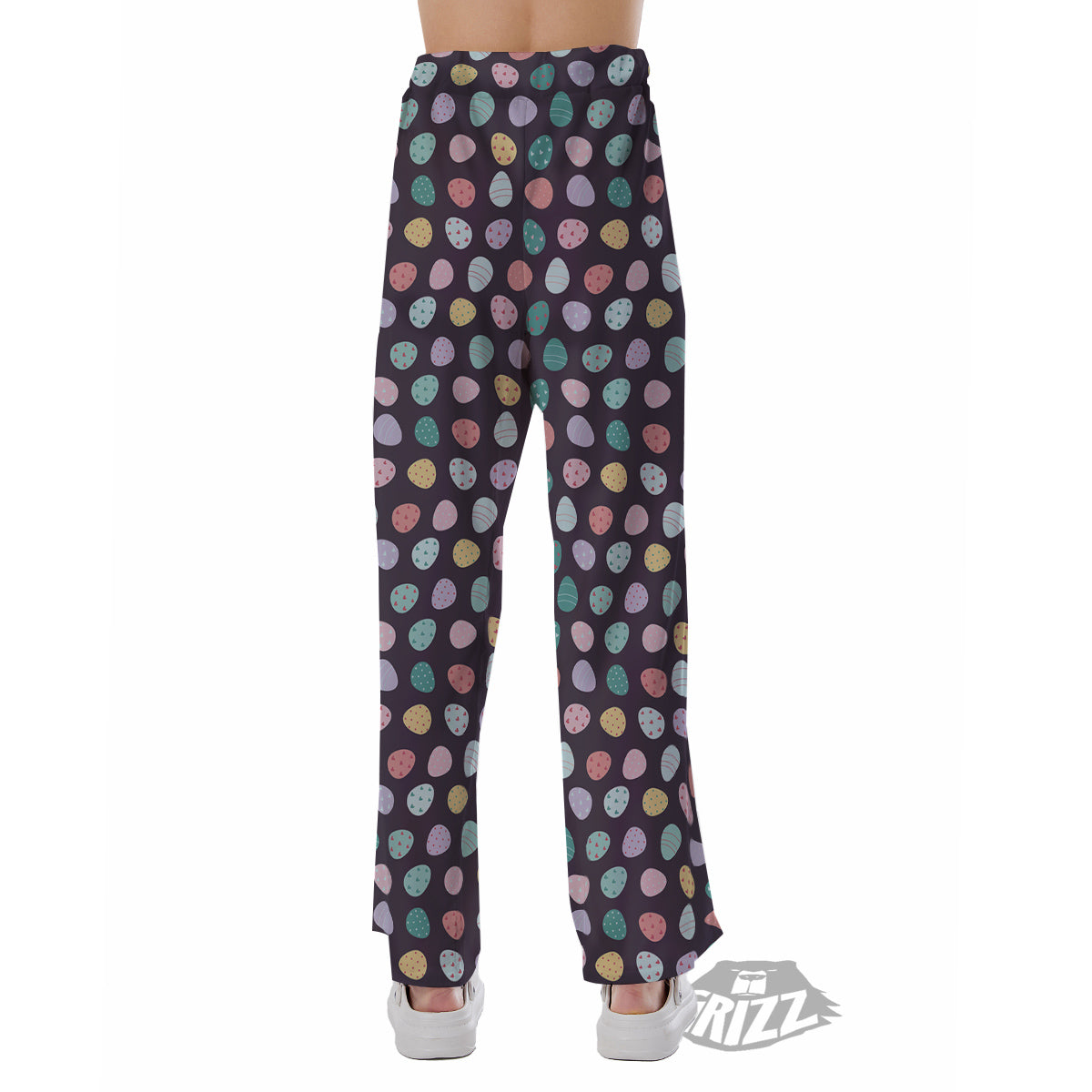 Easter Eggs Cute Print Pattern Pajama Pants-grizzshop