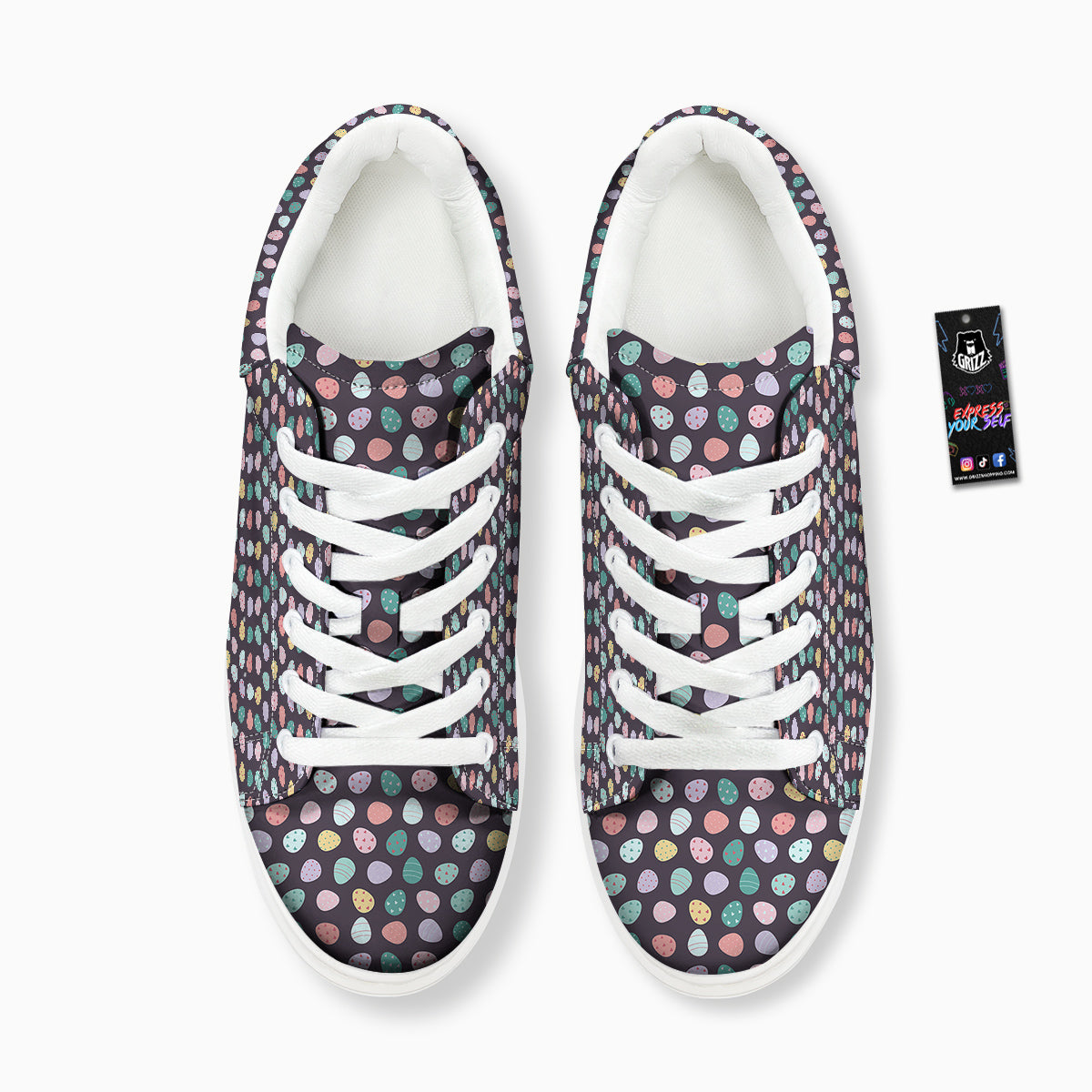 Easter Eggs Cute Print Pattern Platform Shoes-grizzshop