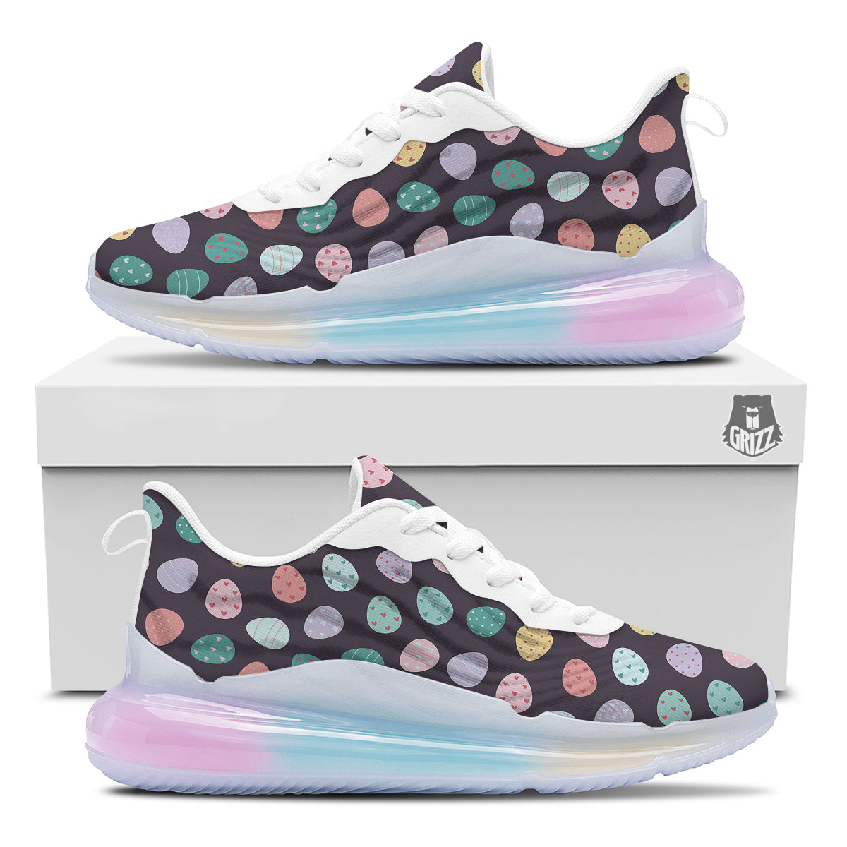 Easter Eggs Cute Print Pattern Running Sneakers-grizzshop